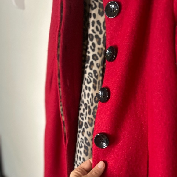 Muse Womens Red Size Wool Blend jacket Size 8 - Picture 3 of 14